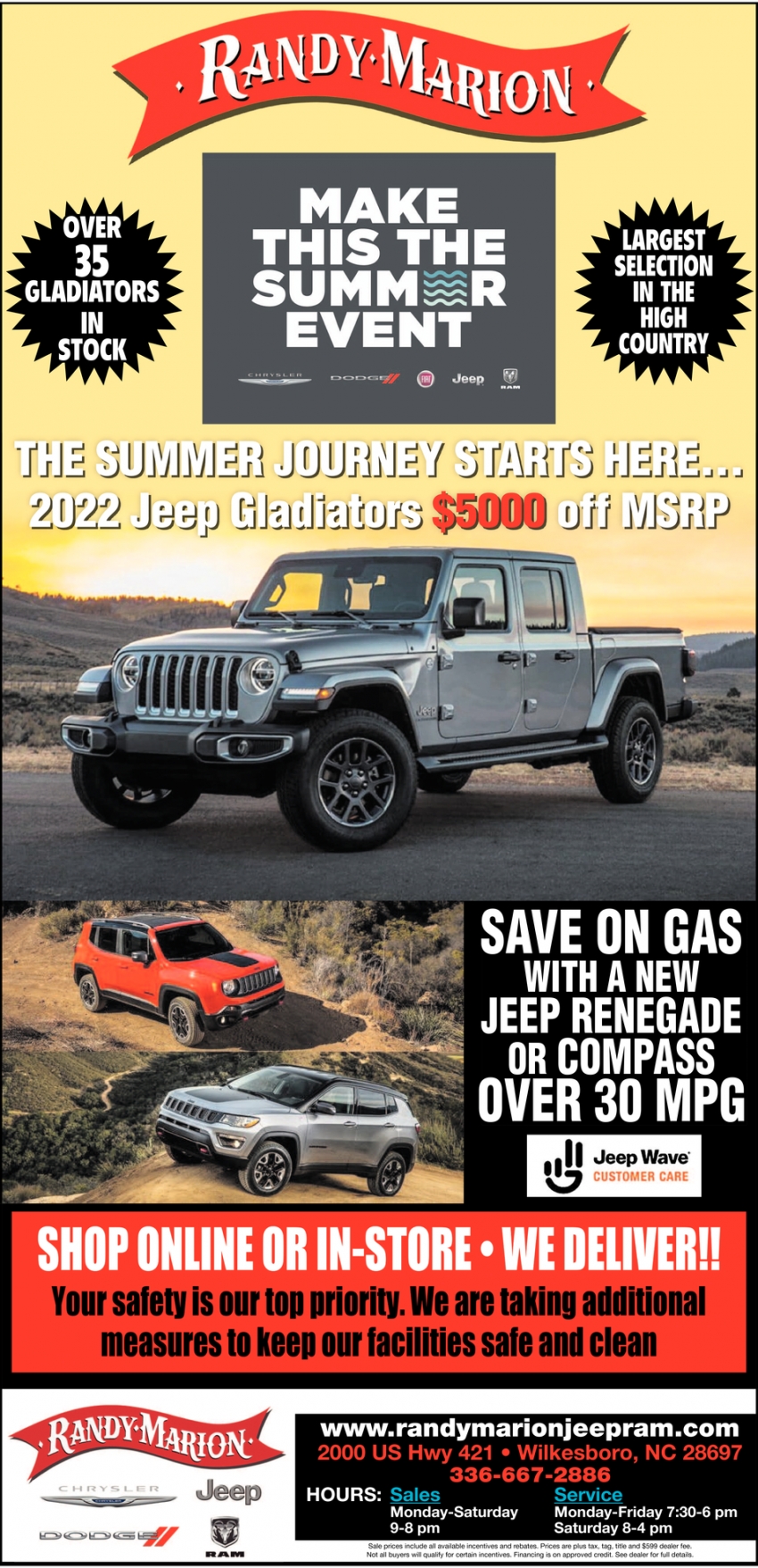 Make This The Summer Event, Randy Marion Chrysler Dodge Jeep Ram,  Wilkesboro, NC